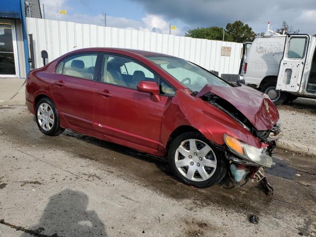 1HGFA165X6L022970 - 2006 HONDA CIVIC LX RED photo 4