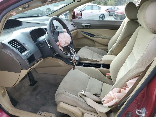 1HGFA165X6L022970 - 2006 HONDA CIVIC LX RED photo 7