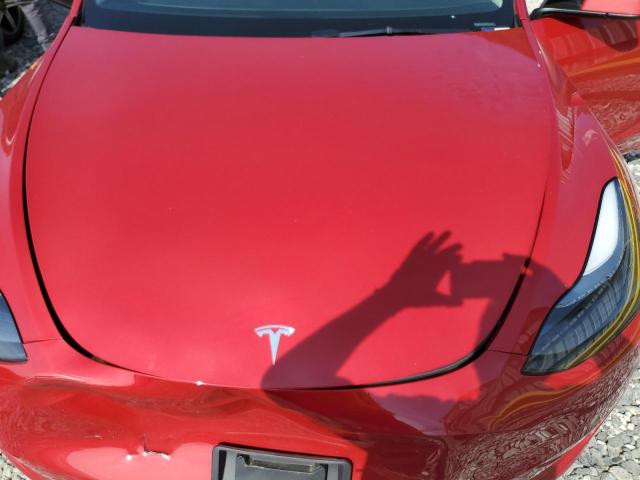 7SAYGDEE7PA171379 - 2023 TESLA MODEL Y Қызыл фото 12