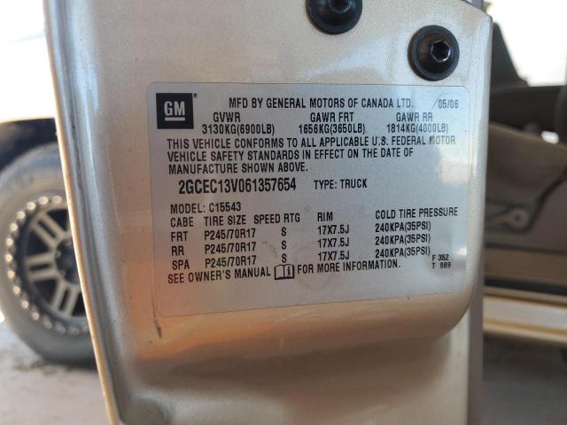 2GCEC13V061357654 - 2006 CHEVROLET SILVERADO C1500 GOLD photo 13