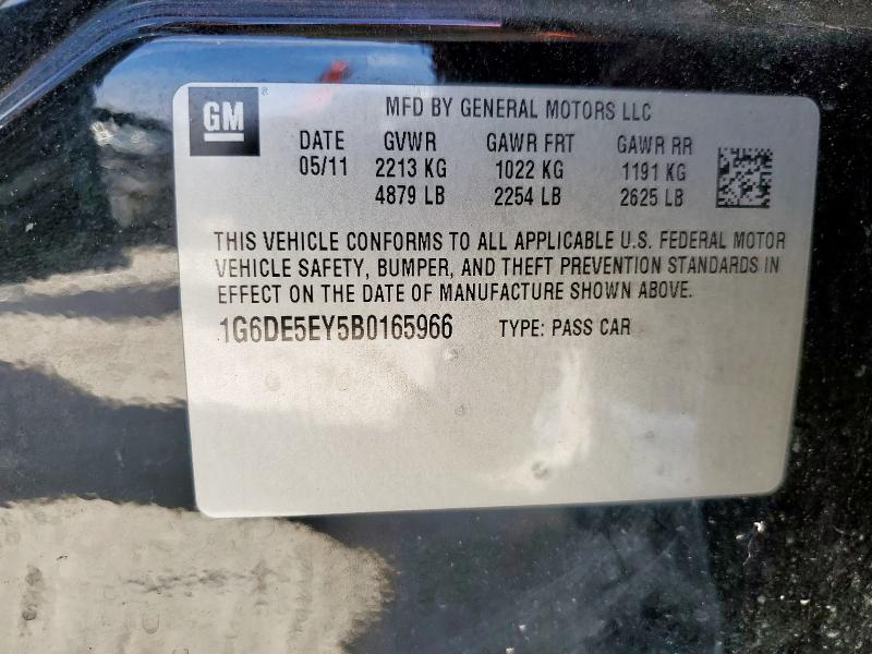 1G6DE5EY5B0165966 - 2011 CADILLAC CTS LUXURY COLLECTION 黑色 照片 12