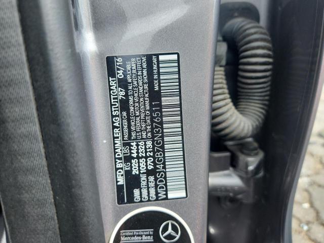 WDDSJ4GB7GN376511 - 2016 MERCEDES-BENZ CLA 250 4MATIC GRAY photo 12