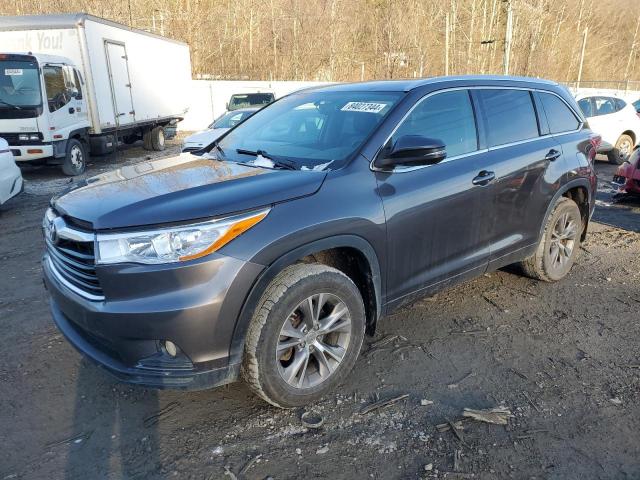 5TDJKRFH4FS220876 - 2015 TOYOTA HIGHLANDER XLE GRAY photo 1