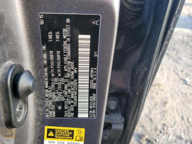 5TDJKRFH4FS220876 - 2015 TOYOTA HIGHLANDER XLE GRAY photo 13