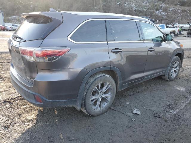 5TDJKRFH4FS220876 - 2015 TOYOTA HIGHLANDER XLE GRAY photo 3