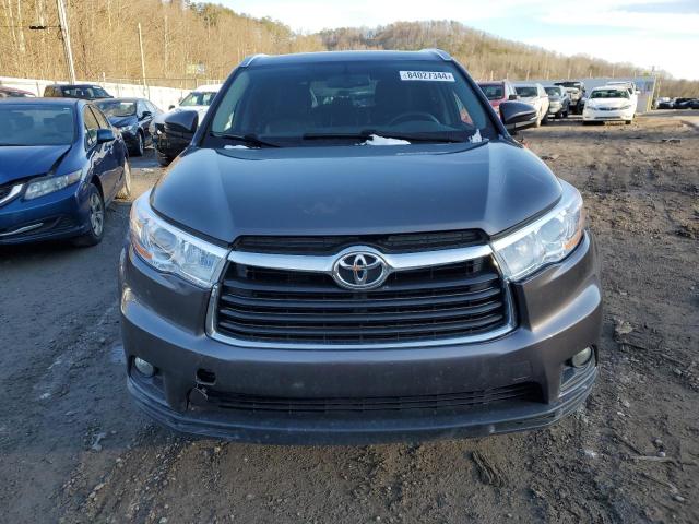 5TDJKRFH4FS220876 - 2015 TOYOTA HIGHLANDER XLE GRAY photo 5