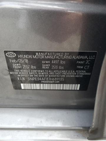 5NPE34AF8JH689135 - 2018 HYUNDAI SONATA SPORT Graphit Foto 13