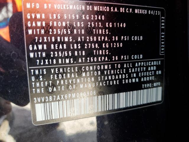 3VV3B7AX6PM090906 - 2023 VOLKSWAGEN TIGUAN SE BLACK photo 13