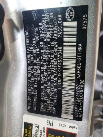 4T4BF1FK7FR507048 - 2015 TOYOTA CAMRY LE SILVER photo 12