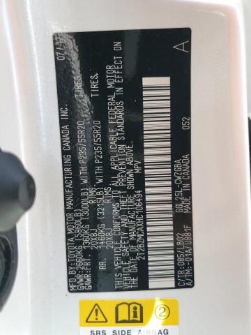 2T2BZMCAXHC106494 - 2017 LEXUS RX 350 BASE WHITE photo 13