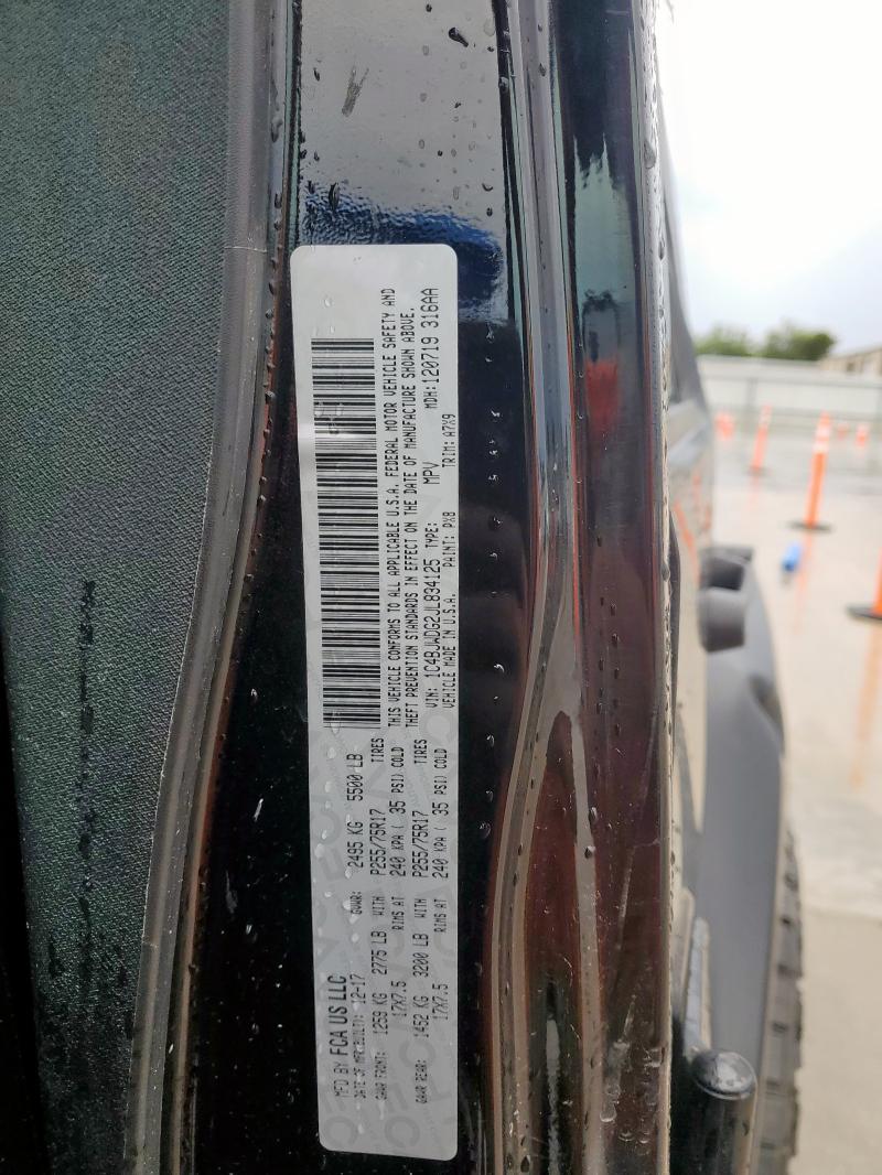 1C4BJWDG2JL834125 - 2018 JEEP WRANGLER U SPORT შავი ფოტო 12