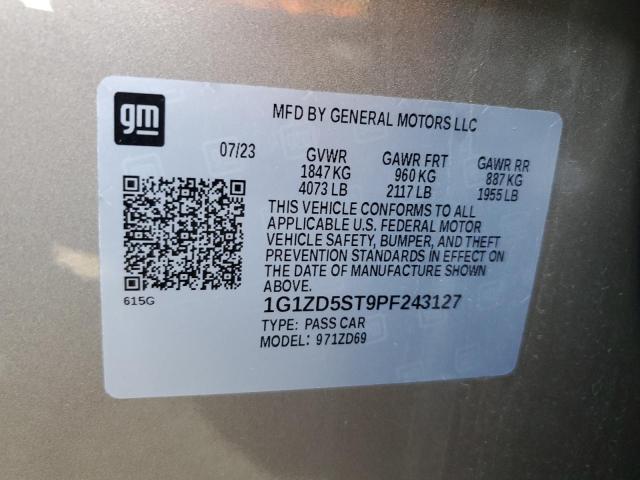 1G1ZD5ST9PF243127 - 2023 CHEVROLET MALIBU LT TAN photo 12