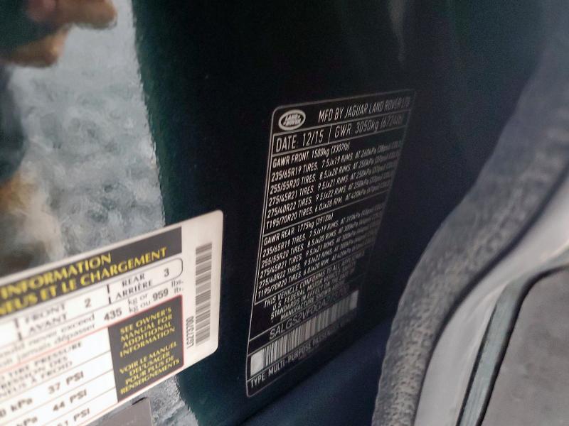 SALGS2VF0GA273700 - 2016 LAND ROVER RANGE ROVER HSE CHARCOAL photo 13