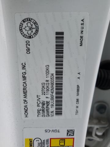 19UUB6F40MA800534 - 2021 ACURA TLX TECHNOLOGY 白色 照片 12