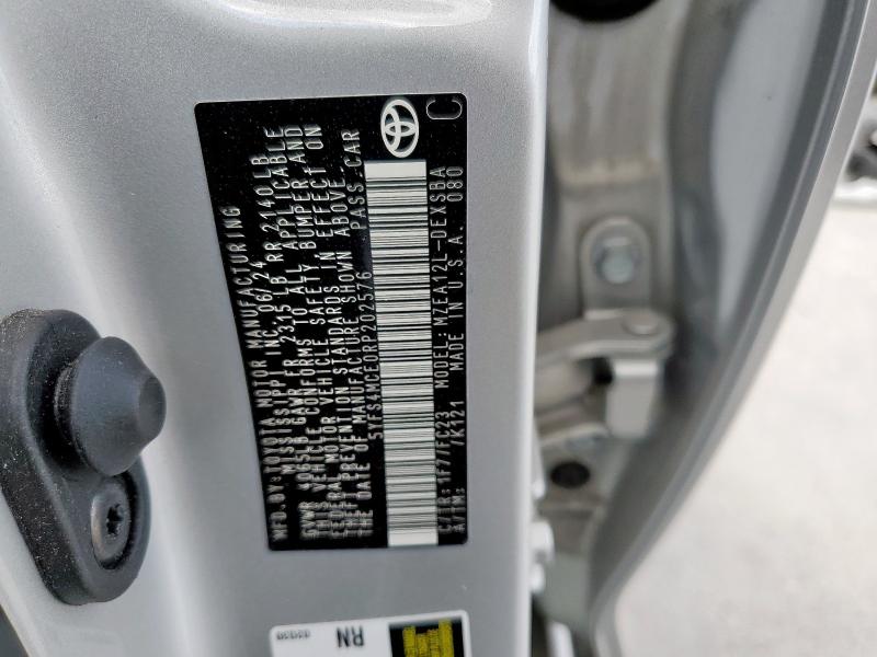 5YFS4MCE0RP202576 - 2024 TOYOTA COROLLA SE ვერცხლისფერი ფოტო 13