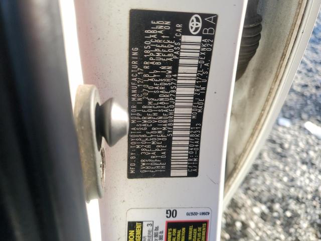 5YFBURHE0JP785774 - 2018 TOYOTA COROLLA L WHITE photo 12