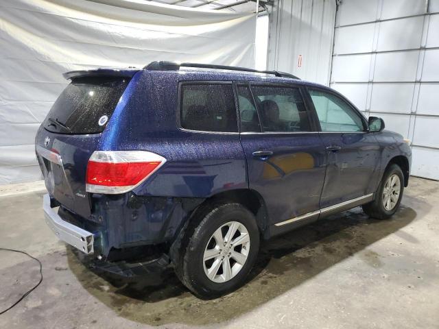 5TDBK3EH0DS246455 - 2013 TOYOTA HIGHLANDER BASE Синий фото 3