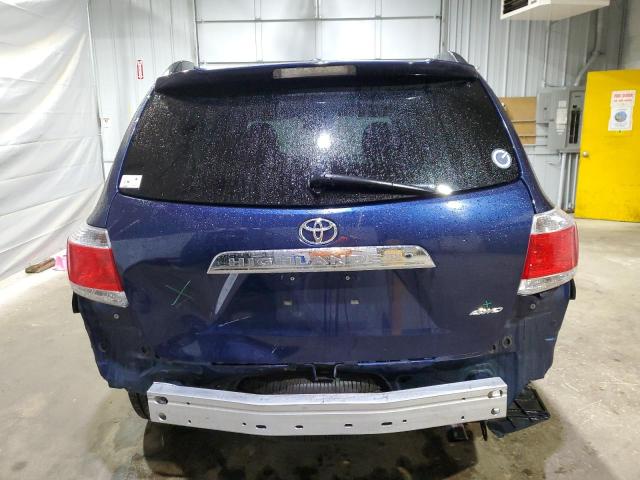 5TDBK3EH0DS246455 - 2013 TOYOTA HIGHLANDER BASE Синий фото 6