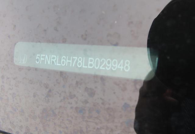 5FNRL6H78LB029948 - 2020 HONDA ODYSSEY EXL GRAY photo 10