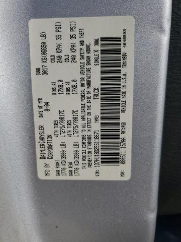 1D7HU18D25S118671 - 2005 DODGE RAM 1500 ST SILVER photo 12