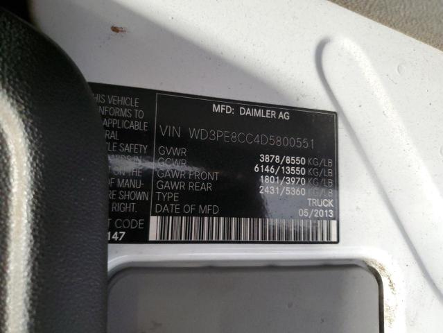 WD3PE8CC4D5800551 - 2013 MERCEDES-BENZ SPRINTER 2500 WHITE photo 13