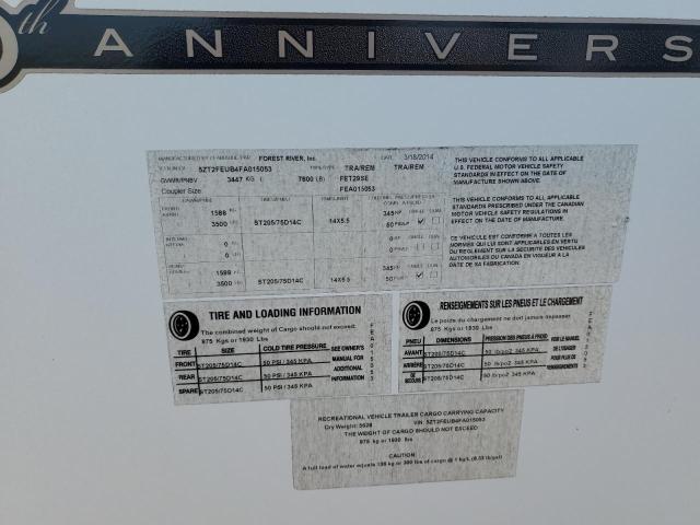 5ZT2FEUB4FA015053 - 2015 FOREST RIVER FREEDOM EXPRESS Blanc photo 10
