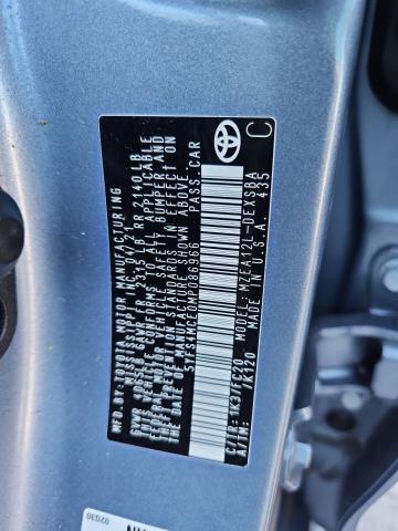 5YFS4MCE0MP086966 - 2021 TOYOTA COROLLA SE Көк фото 12