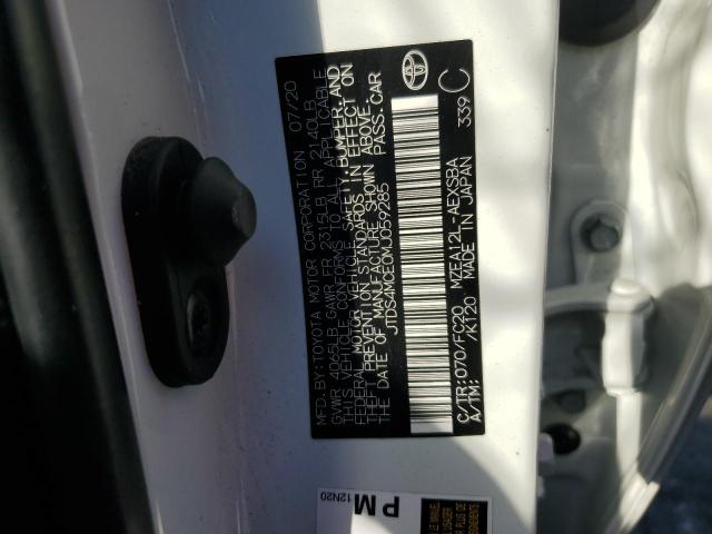 JTDS4MCE0MJ059285 - 2021 TOYOTA COROLLA SE WHITE photo 12