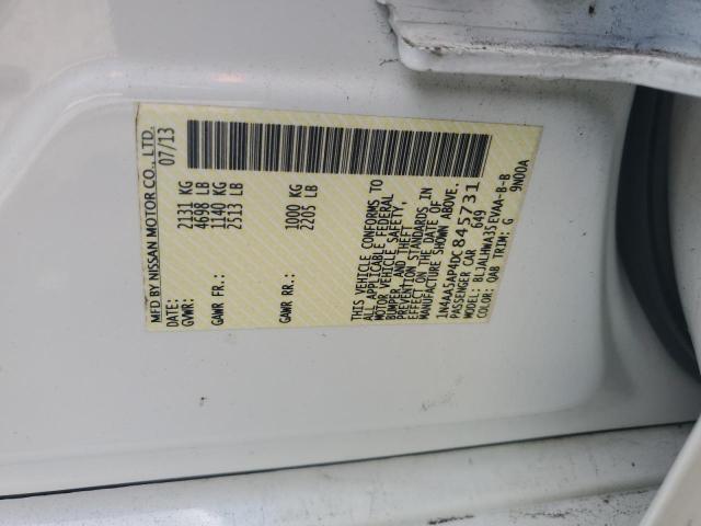 1N4AA5AP4DC845731 - 2013 NISSAN MAXIMA S WHITE photo 13