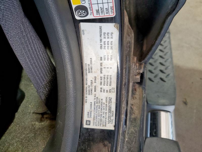 1GCDS136868173342 - 2006 CHEVROLET COLORADO BLACK photo 12