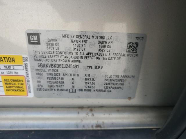 5GAKVBKD6EJ245491 - 2014 BUICK ENCLAVE GOLD photo 13