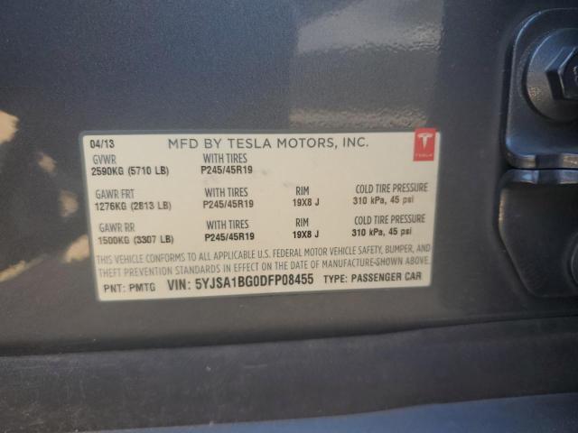 5YJSA1BG0DFP08455 - 2013 TESLA MODEL S Boz foto 12