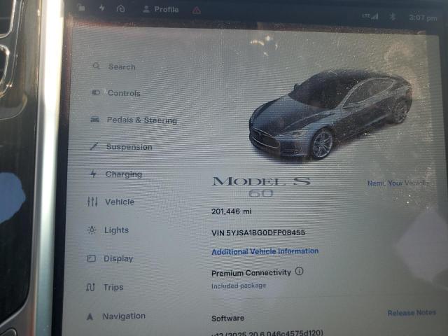 5YJSA1BG0DFP08455 - 2013 TESLA MODEL S Boz foto 9