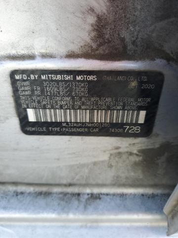 ML32AUHJ7MH001280 - 2021 MITSUBISHI MIRAGE ES GRAY photo 12