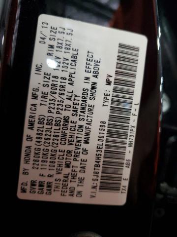 5J8TB4H53EL001598 - 2014 ACURA RDX TECHNOLOGY Սև լուսանկար 14