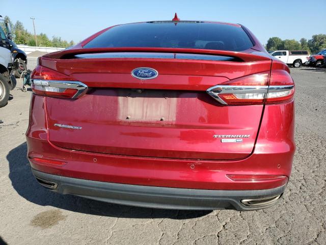 3FA6P0D97KR205158 - 2019 FORD FUSION TITANIUM RED photo 6