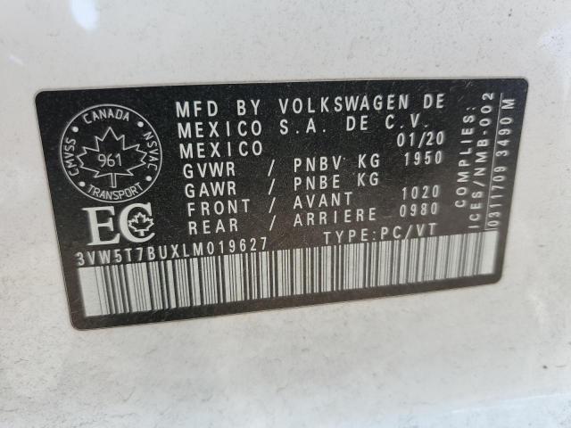 3VW5T7BUXLM019627 - 2020 VOLKSWAGEN JETTA GLI WHITE photo 13