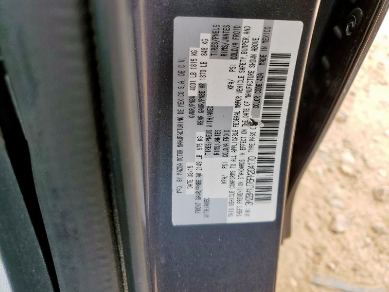 3MZBM1U76FM204170 - 2015 MAZDA 3 SPORT GRAY photo 12