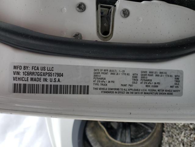 1C6RR7GGXPS517904 - 2023 RAM 1500 CLASS SLT Biały zdjęcie 13