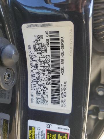 5YFBU4EE0CP070228 - 2012 TOYOTA COROLLA BASE Siyah fotoğraf 13