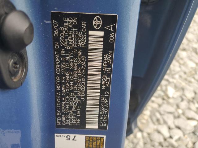 JTDKB20UX77672439 - 2007 TOYOTA PRIUS Blau Foto 12