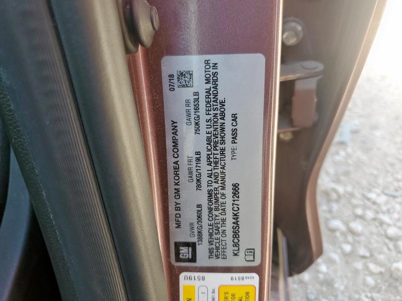 KL8CB6SA4KC712666 - 2019 CHEVROLET SPARK LS Violet photo 13