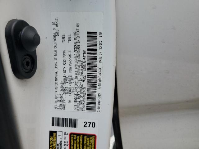 3TMDZ5BNXHM027454 - 2017 TOYOTA TACOMA DOUBLE CAB 白色 照片 12