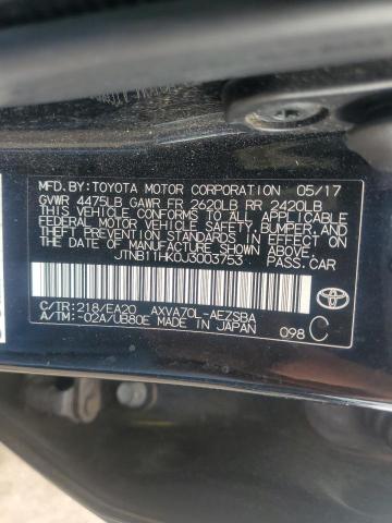 JTNB11HK0J3003753 - 2018 TOYOTA CAMRY L 黑色 照片 12