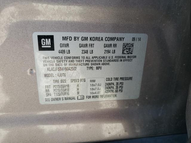 KL4CJFSB4FB042562 - 2015 BUICK ENCORE CONVENIENCE 棕色 照片 13