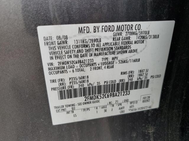 2FMDK52C69BA21233 - 2009 FORD FLEX SEL TWO TONE photo 13