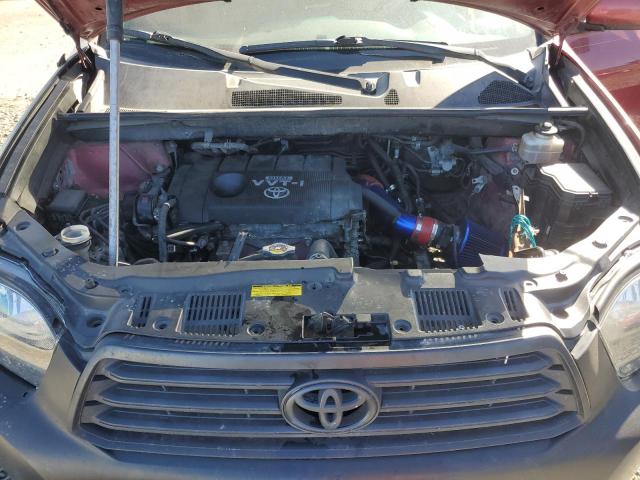 JTEDA41A292007039 - 2009 TOYOTA HIGHLANDER 勃艮第红 照片 12