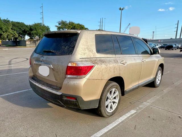 5TDZA3EH2BS008136 - 2011 TOYOTA HIGHLANDER BASE GOLD photo 4