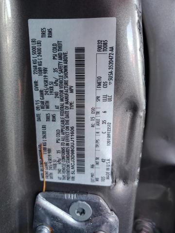 5LMCJ3D98GUJ11606 - 2016 LINCOLN MKC RESERVE ნაცრისფერი ფოტო 14