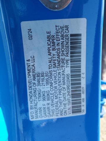 19XFL2H83RE020495 - 2024 HONDA CIVIC SPORT Көк фото 13